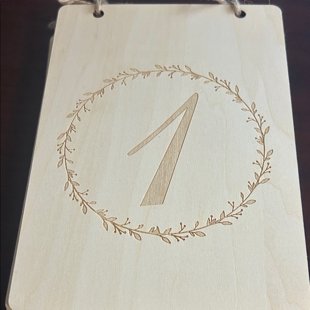 Wooden Engraved Number Plaque